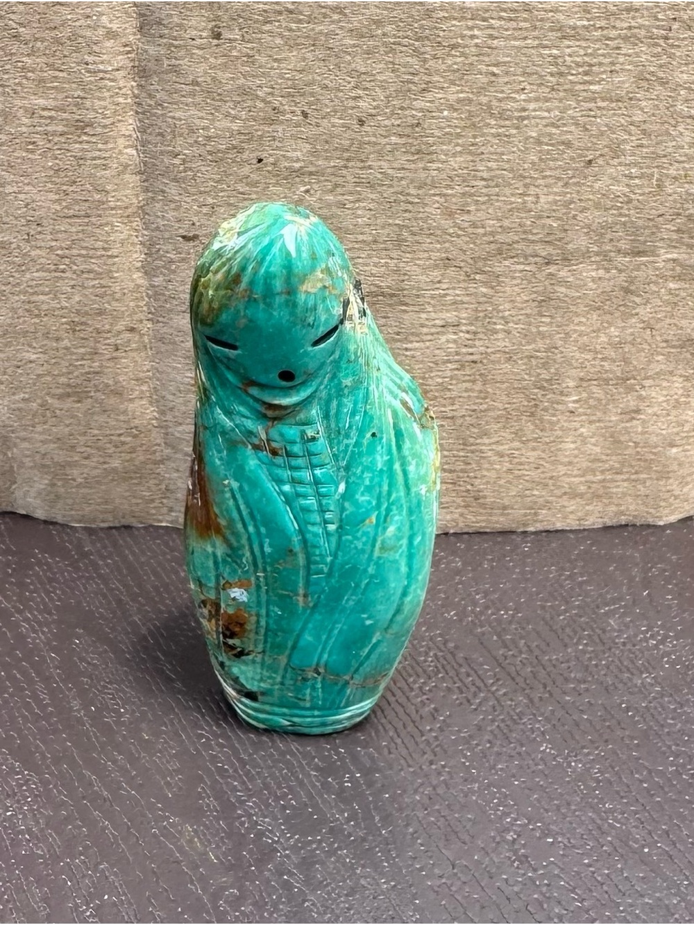 Turquoise Stone Guardian Sculpture - Brand: - Picture 2 of 4